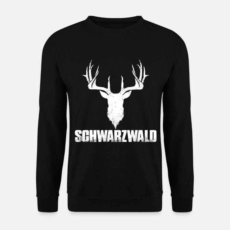 Schwarzwald Hirsch Reh Rentier Wald Rotwild - Unisex Pullover - Schwarz