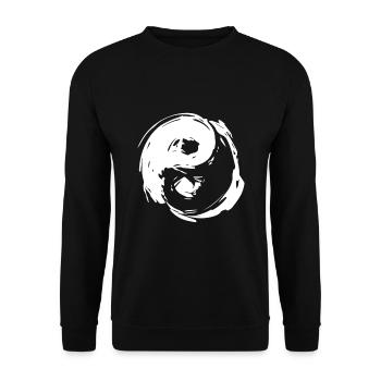 Tai Chi Yin Yang Sport Martial Arts Judo - Unisex Sweatshirt - black - Front - Alina (178cm) & Michal (187cm)