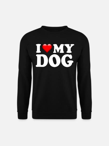 ICH LIEBE MEINEN HUND - Unisex Pullover - Schwarz