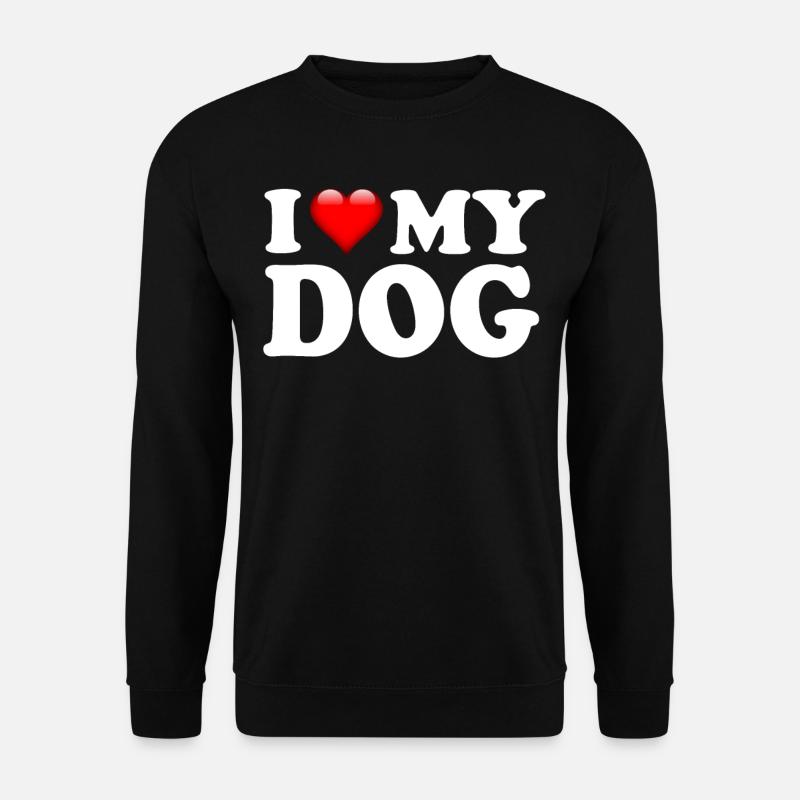 ICH LIEBE MEINEN HUND - Unisex Pullover - Schwarz