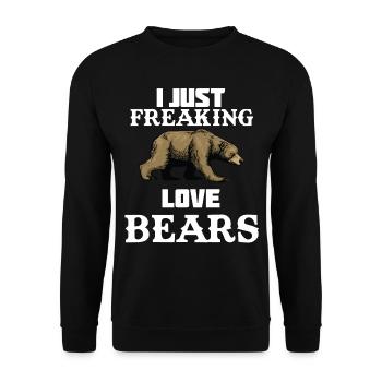 Ours ours ours brun sauvage forêt - Sweat-shirt Unisexe - noir - Devant - Alina (178cm) & Michal (187cm)