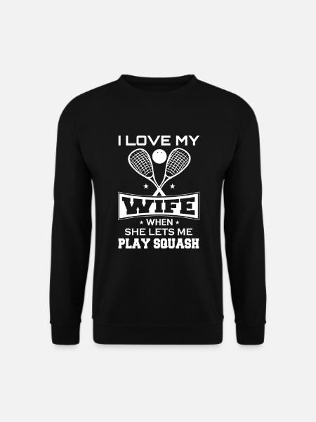 Squash Ehefrau Squashschläger Squashball - Unisex sweater - sort