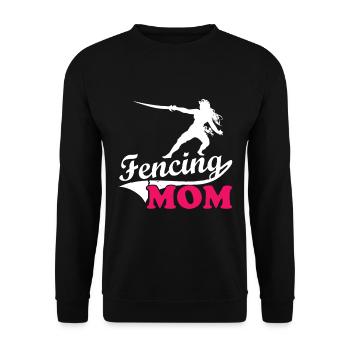 Fechten Mutter Kampfsport Schwertkampf - Unisex Pullover - Schwarz - Vorne - Alina (178cm) & Michal (187cm)