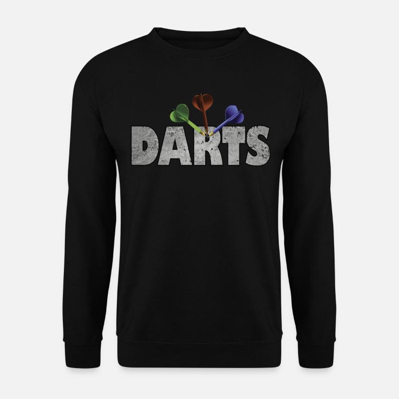 DARTS DART Dartspieler Dartpfeil - Unisex Pullover - Schwarz