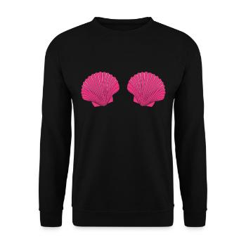 Seashell bikini mermaid mermaid costume funny - Unisex Sweatshirt - black - Front - Alina (178cm) & Michal (187cm)