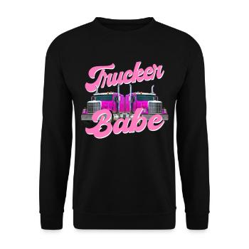 Trucker Babe Chauffeur de camion Chauffeur de camion Camion PS Baby - Sweat-shirt Unisexe - noir - Devant - Alina (178cm) & Michal (187cm)