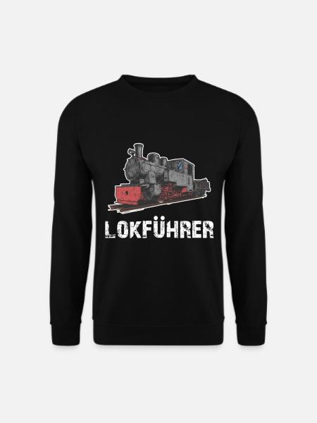 Eisenbahn Lokführer Schaffner Lok Dampflok - Unisex Pullover - Schwarz