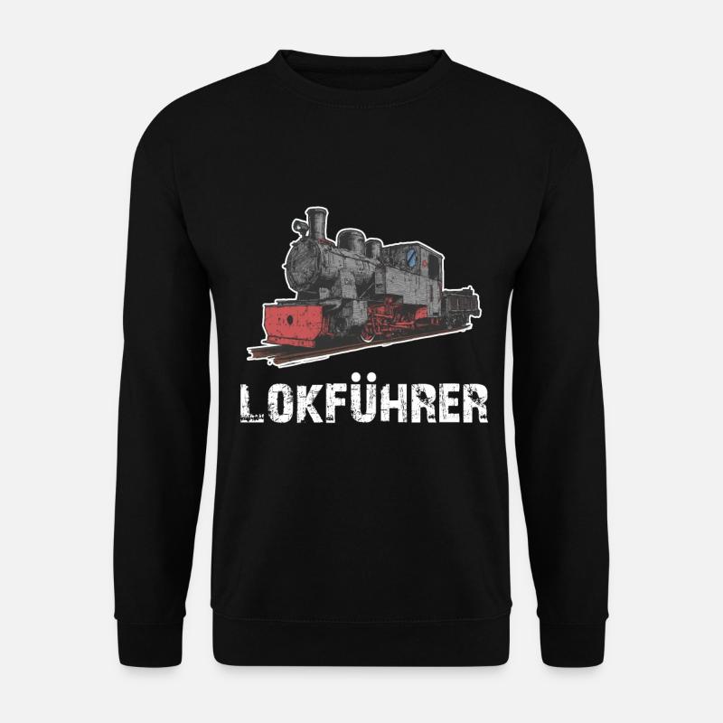 Eisenbahn Lokführer Schaffner Lok Dampflok - Unisex Pullover - Schwarz