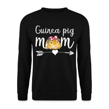 Meerschweinchen Mutter - Unisex Pullover - Schwarz - Vorne - Alina (178cm) & Michal (187cm)