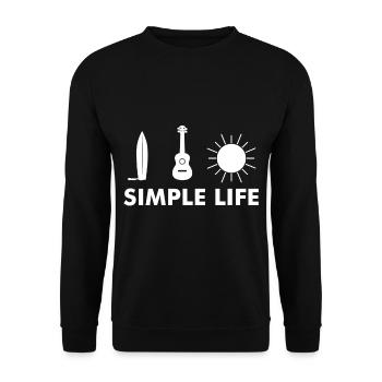 Ukulele musician life instruments concert - Unisex Sweatshirt - black - Front - Alina (178cm) & Michal (187cm)