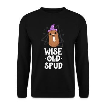 Chemises de pommes de terre pour hommes Cadeaux drôles pour grand-père - Sweat-shirt Unisexe - noir - Devant - Alina (178cm) & Michal (187cm)