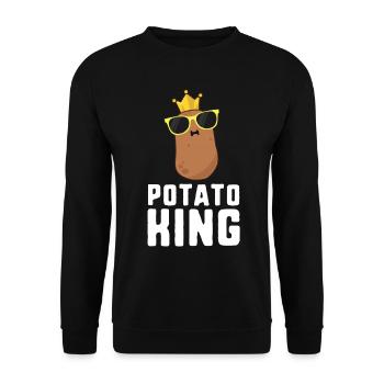 Pommes de terre king shirt pommes de terre pour hommes garçons - Sweat-shirt Unisexe - noir - Devant - Alina (178cm) & Michal (187cm)