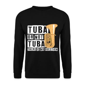 Concert d'orchestre d'instruments de musique tuba - Sweat-shirt Unisexe - noir - Devant - Alina (178cm) & Michal (187cm)