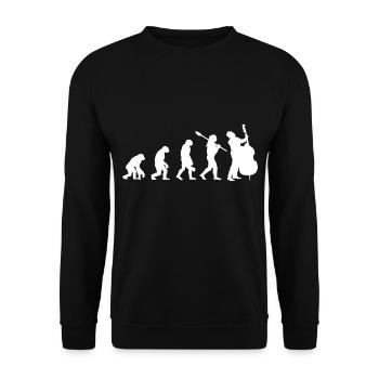 Kontrabass Streichinstrument Orchester Konzert - Unisex Pullover - Schwarz - Vorne - Alina (178cm) & Michal (187cm)