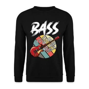 Bassgitarre Rock Bassist Musiker Konzert - Unisex Pullover - Schwarz - Vorne - Alina (178cm) & Michal (187cm)