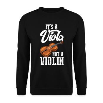 Viola NOT a violin musical instrument - Unisex Sweatshirt - black - Front - Alina (178cm) & Michal (187cm)