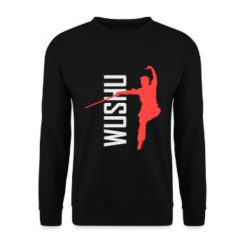 Wushu Tai-Chi Training MMA Kampfsport - Unisex Pullover - Schwarz - Vorne - Alina (178cm) & Michal (187cm)