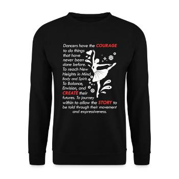 Danseuse de ballet ballerine école de danse - Sweat-shirt Unisexe - noir - Devant - Alina (178cm) & Michal (187cm)