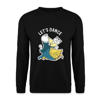 Foxtrot dance school dance class funny dance - Unisex Sweatshirt - black - Front - Alina (178cm) & Michal (187cm)