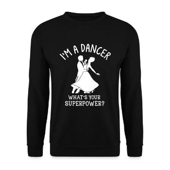 Foxtrot dancer dance school dance class dance - Unisex Sweatshirt - black - Front - Alina (178cm) & Michal (187cm)