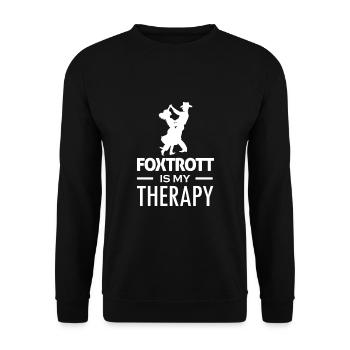 Foxtrot Dance Therapy Dancing Dancer - Unisex Sweatshirt - black - Front - Alina (178cm) & Michal (187cm)
