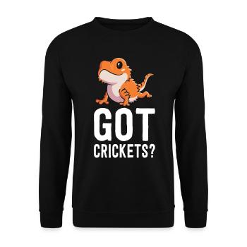 Got Crickets Bearded Dragon Shirt Funny Reptile - Unisex Sweatshirt - black - Front - Alina (178cm) & Michal (187cm)