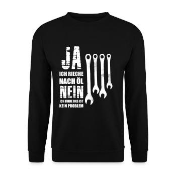Kfz-Mechaniker Schrauber Mechatroniker Schrauben - Unisex Pullover - Schwarz - Vorne - Alina (178cm) & Michal (187cm)