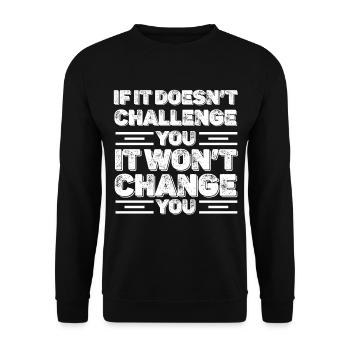 Workout Training Motivation Outdoor Fitness - Unisex Pullover - Schwarz - Vorne - Alina (178cm) & Michal (187cm)