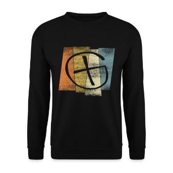 Geocaching Geocacher Gift Caches Geocache - Unisex Sweatshirt - black - Front - Alina (178cm) & Michal (187cm)