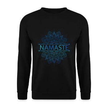 Mandala Meditation Yoga Namaste Tantra - Unisex Pullover - Schwarz - Vorne - Alina (178cm) & Michal (187cm)
