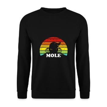 Mole Retro Animal Lover Animal Welfare - Unisex Sweatshirt - black - Front - Alina (178cm) & Michal (187cm)
