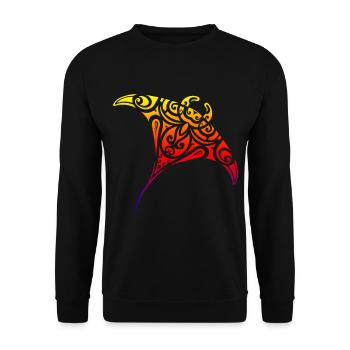 Stingray Tattoo Rays Marine Animals - Unisex Sweatshirt - black - Front - Alina (178cm) & Michal (187cm)