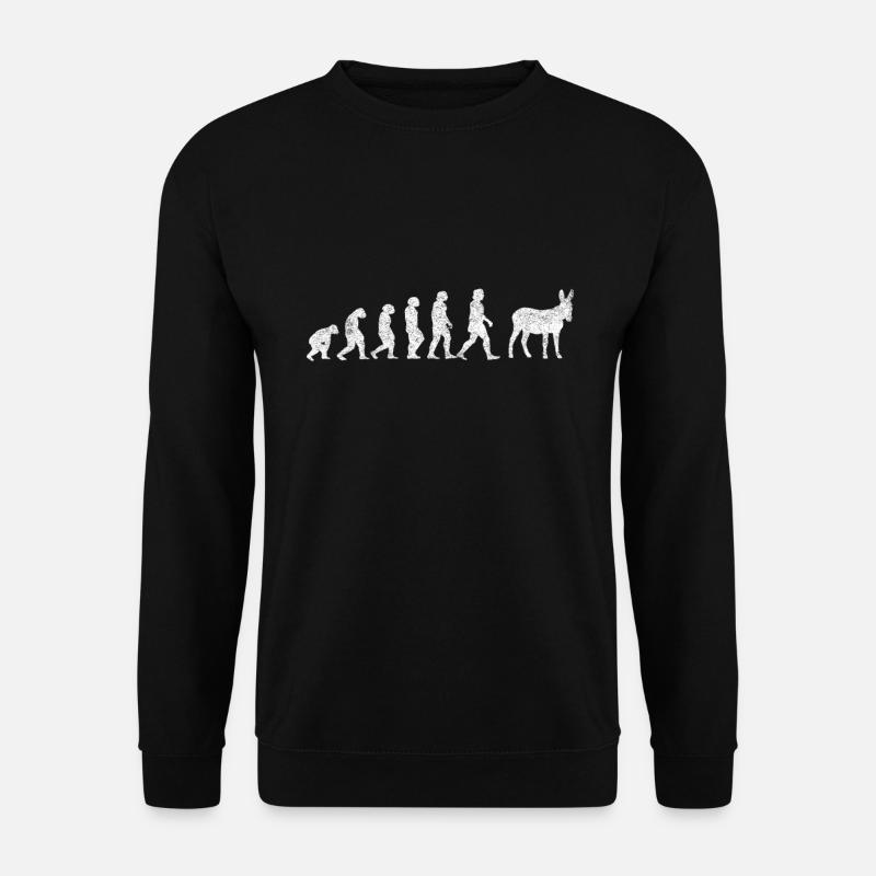 Esel Maultiere Maultier Mulis Evolution - Unisex Pullover - Schwarz