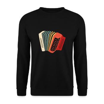 Accordion accordion accordionist hand harmonica - Unisex Sweatshirt - black - Front - Alina (178cm) & Michal (187cm)