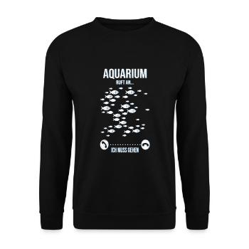 Aquarium Aquarianer Fische Aquaristik Zierfische - Unisex Pullover - Schwarz - Vorne - Alina (178cm) & Michal (187cm)
