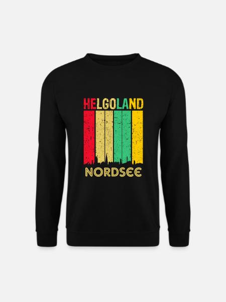 Helgoland Retro Nordsee Skyline Insel Junge - Unisex Pullover - Schwarz