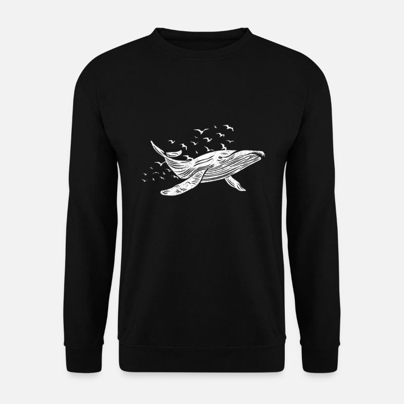 Baleines Marines Animaux marins Baleines - Sweat-shirt Unisexe - noir