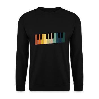Piano Keyboard Instrument Pianists Piano Piano Piano - Unisex Sweatshirt - black - Front - Alina (178cm) & Michal (187cm)
