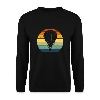 Hot Air Balloon Balloon Driver Balloon Pilot Balloon Flight - Unisex Sweatshirt - black - Front - Alina (178cm) & Michal (187cm)
