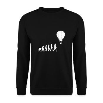 Hot Air Balloon Balloon Driver Balloon Pilot Balloon Flight - Unisex Sweatshirt - black - Front - Alina (178cm) & Michal (187cm)