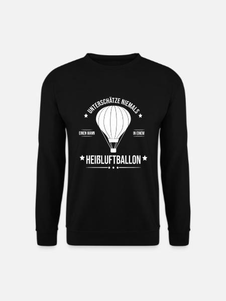 Heißluftballon Ballonfahrer Ballonpilot Ballonflug - Unisex Pullover - Schwarz