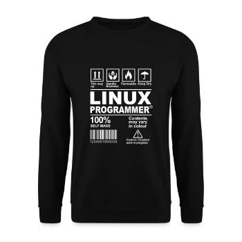 Geek Linux Programmierer lustige Definition - Unisex Pullover - Schwarz - Vorne - Alina (178cm) & Michal (187cm)