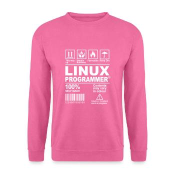 Geek Linux Programmierer lustige Definition - Unisex Pullover - Pink - Vorne