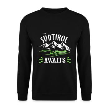 Tyrol du Sud Montagnes Italie Vacances d’hiver Randonnée - Sweat-shirt Unisexe - noir - Devant - Alina (178cm) & Michal (187cm)
