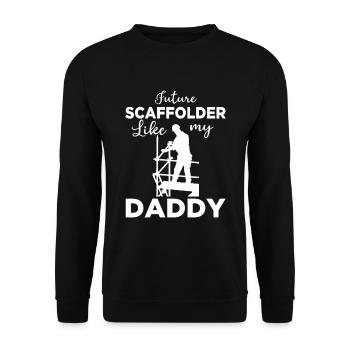 Bâtisseur d’échafaudages Père Construction d’échafaudages - Sweat-shirt Unisexe - noir - Devant - Alina (178cm) & Michal (187cm)