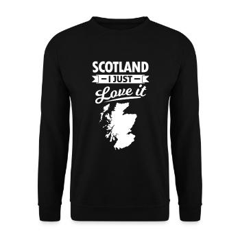 Scotland Map England Love Edinburgh - Unisex Sweatshirt - black - Front - Alina (178cm) & Michal (187cm)