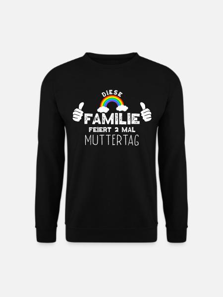 Lustig Regenbogenfamilie Muttertag Spruch Mama - Unisex Pullover - Schwarz