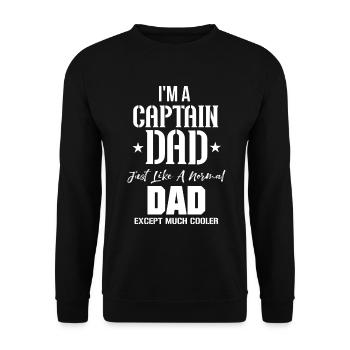 Capitaine de bateau yacht yacht nautique marin nautique - Sweat-shirt Unisexe - noir - Devant - Alina (178cm) & Michal (187cm)