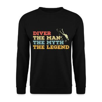 Diving Underwater World Divers - Unisex Sweatshirt - black - Front - Alina (178cm) & Michal (187cm)