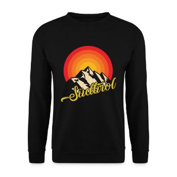 Südtirol Wandern Tiroler Italien Heimat - Unisex Pullover - Schwarz - Vorne - Alina (178cm) & Michal (187cm)